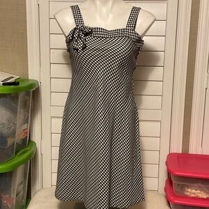 Basic Editions Black and White Gingham Mini Dress